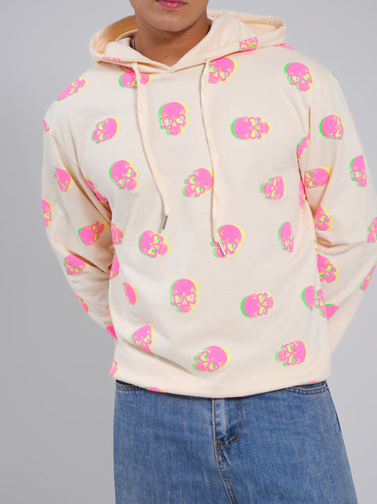 Neon Skull Illusion Hoodie - Tactlifestyle