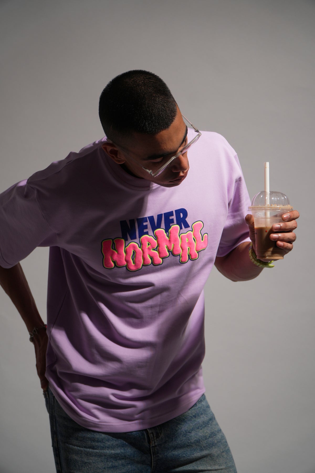 Never Normal Oversized Tee - Lavendar
