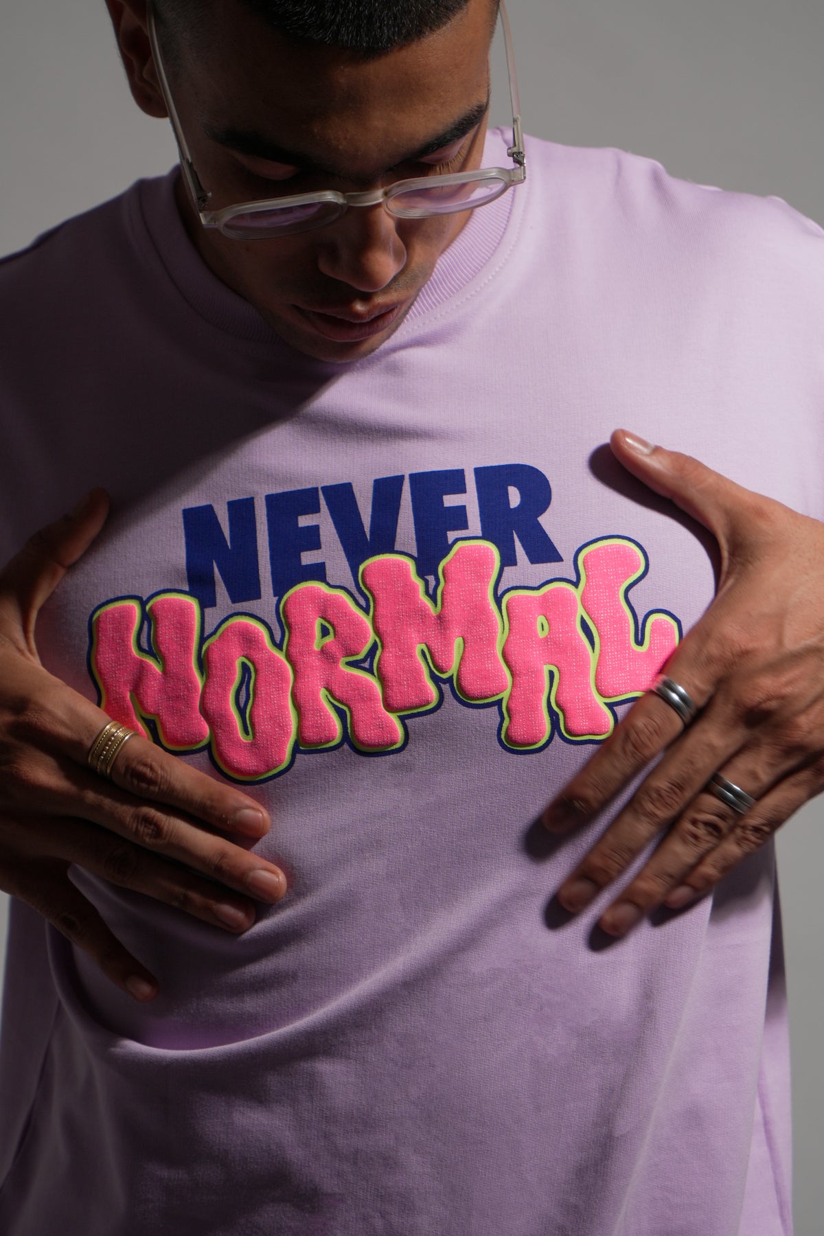 Never Normal Oversized Tee - Lavendar