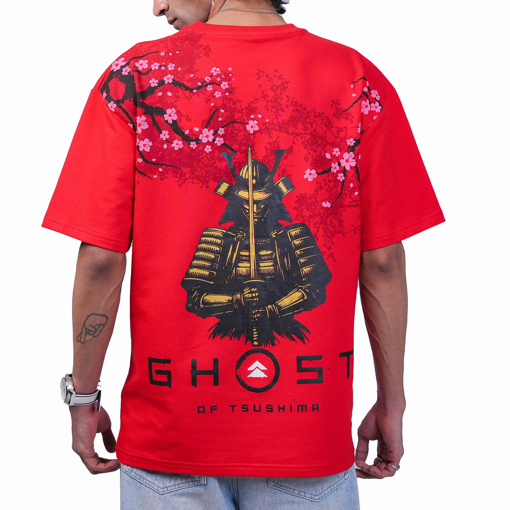 Ghost of Tsushima Oversized Tee (Red) TacT Lifestyle