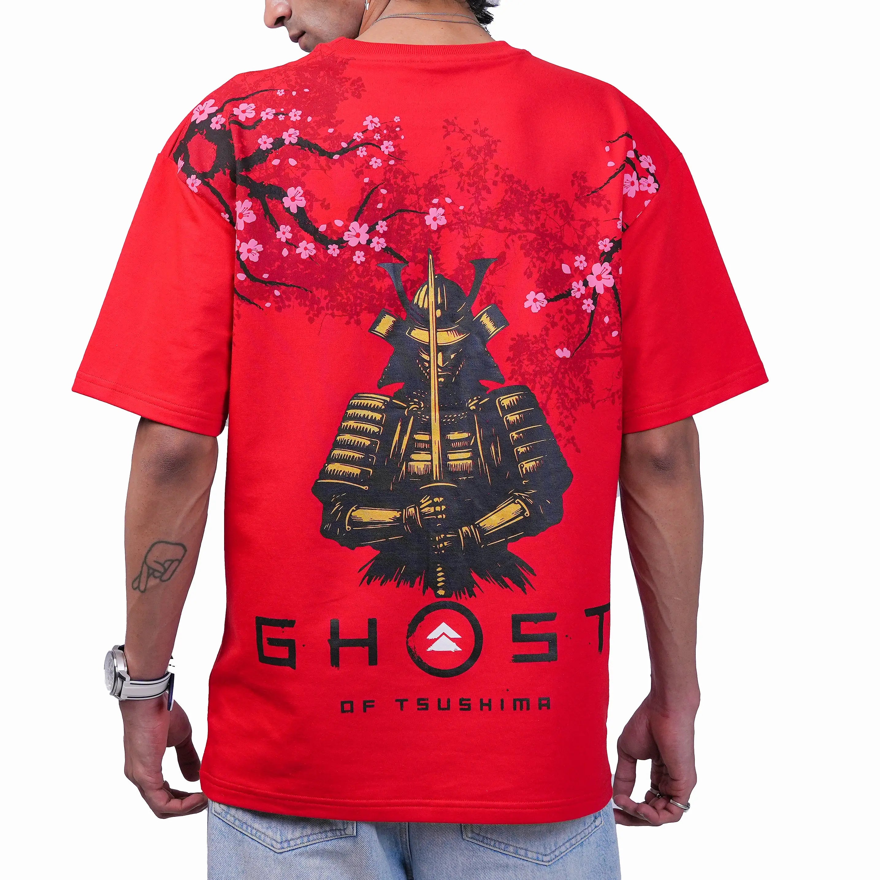 Ghost of Tsushima Oversized Tee (Red) TacT Lifestyle