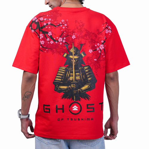 Ghost of Tsushima Oversized Tee (Red) TacT Lifestyle