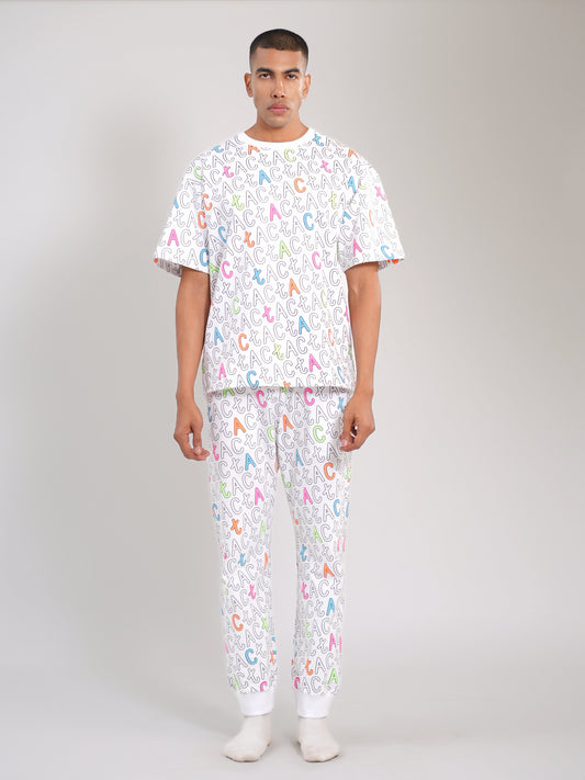 All-Over Signature Oversized Tee - Tactlifestyle 