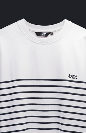 Not So Basic Tee – White/Navy