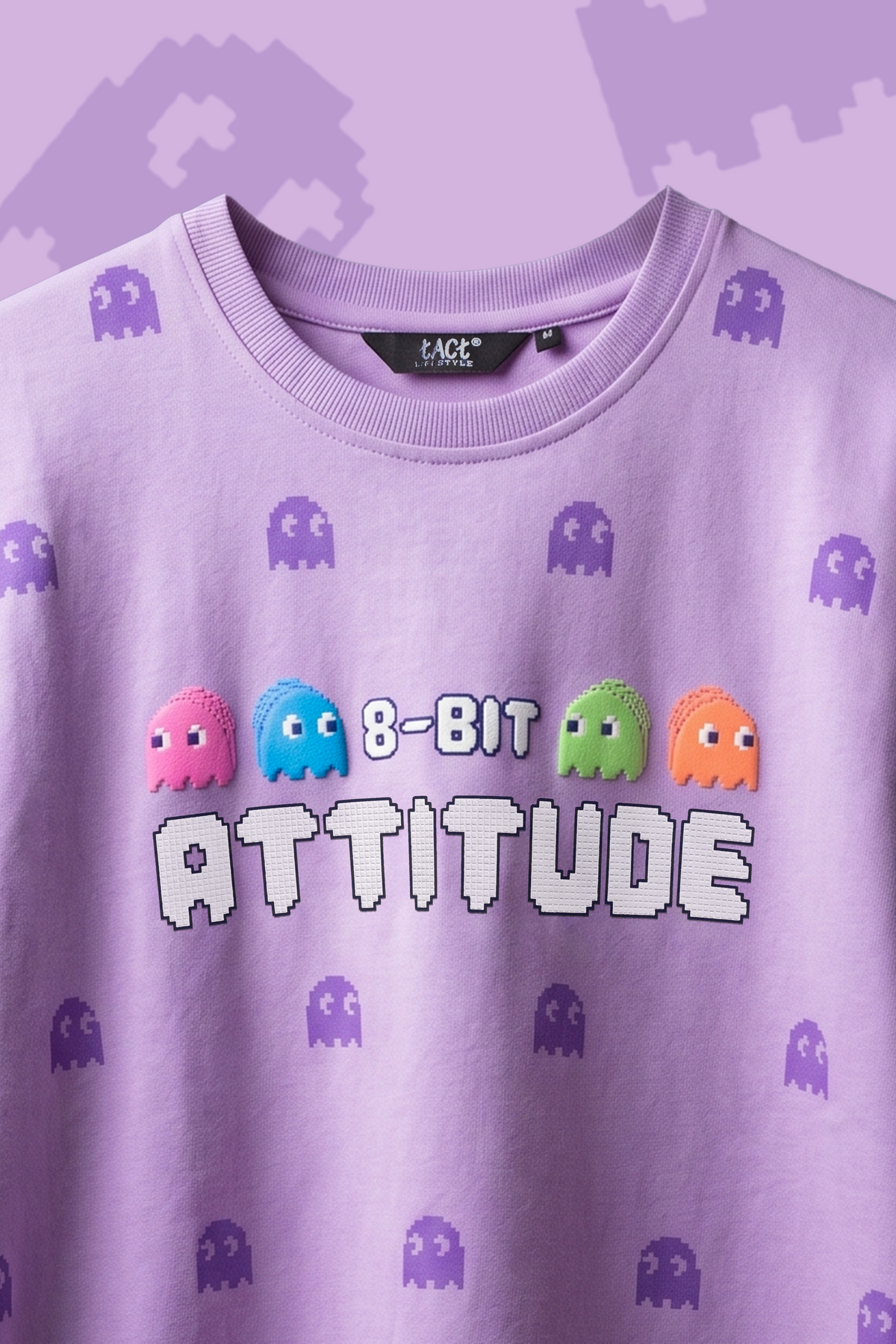 Pacman Oversized Tee - Lavender