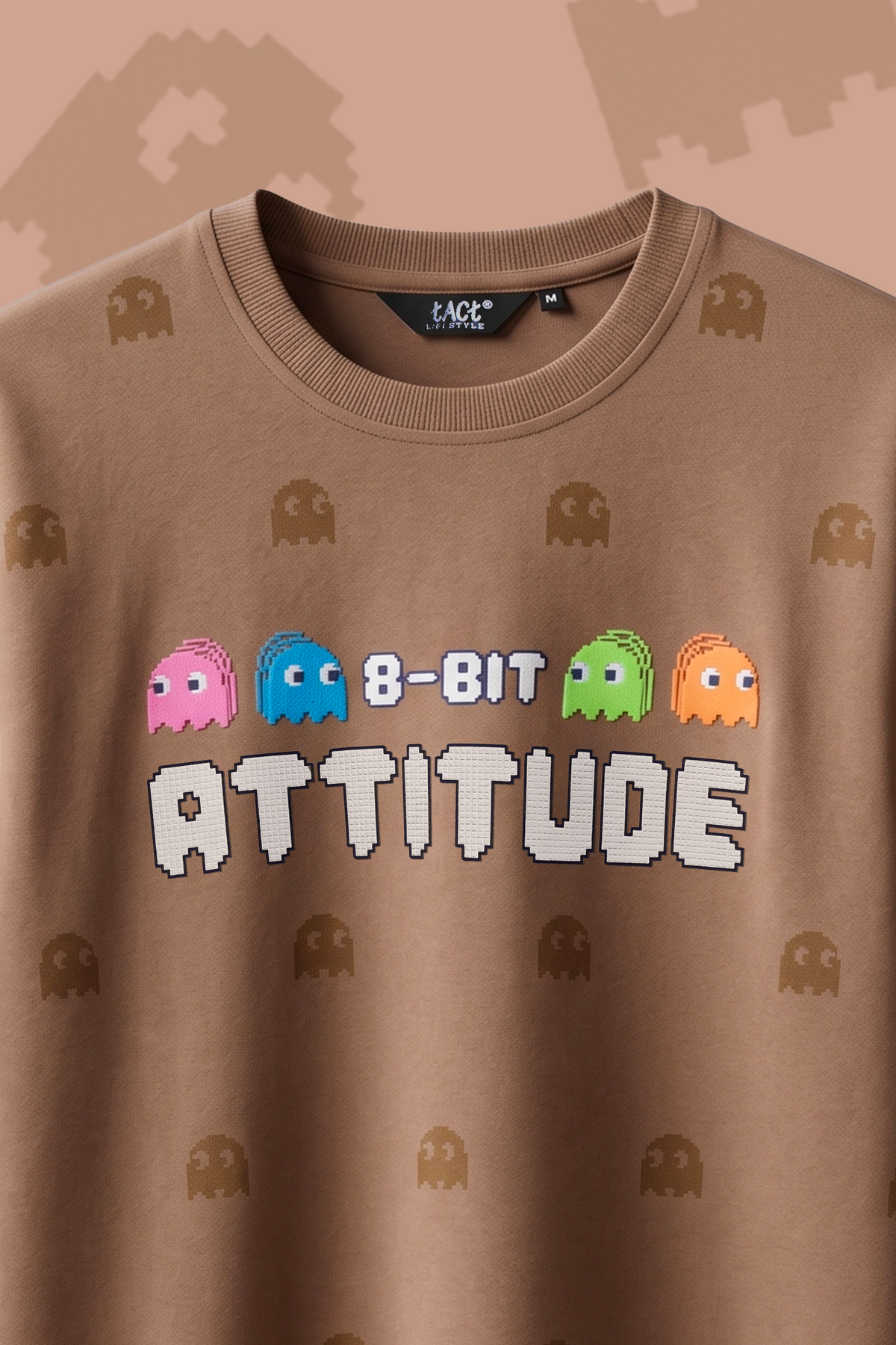 Pacman Oversized Tee – Mocha