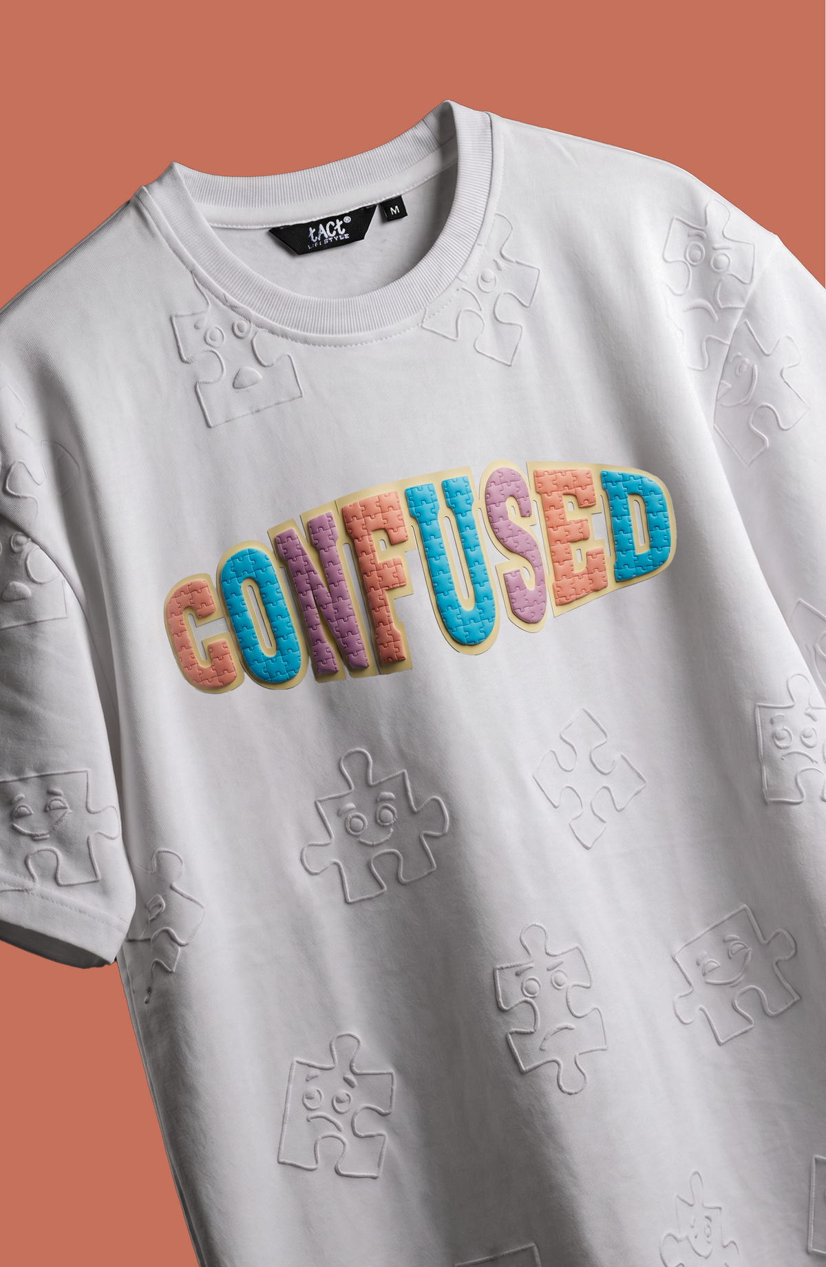 Confused Puzzle Emboss Tee