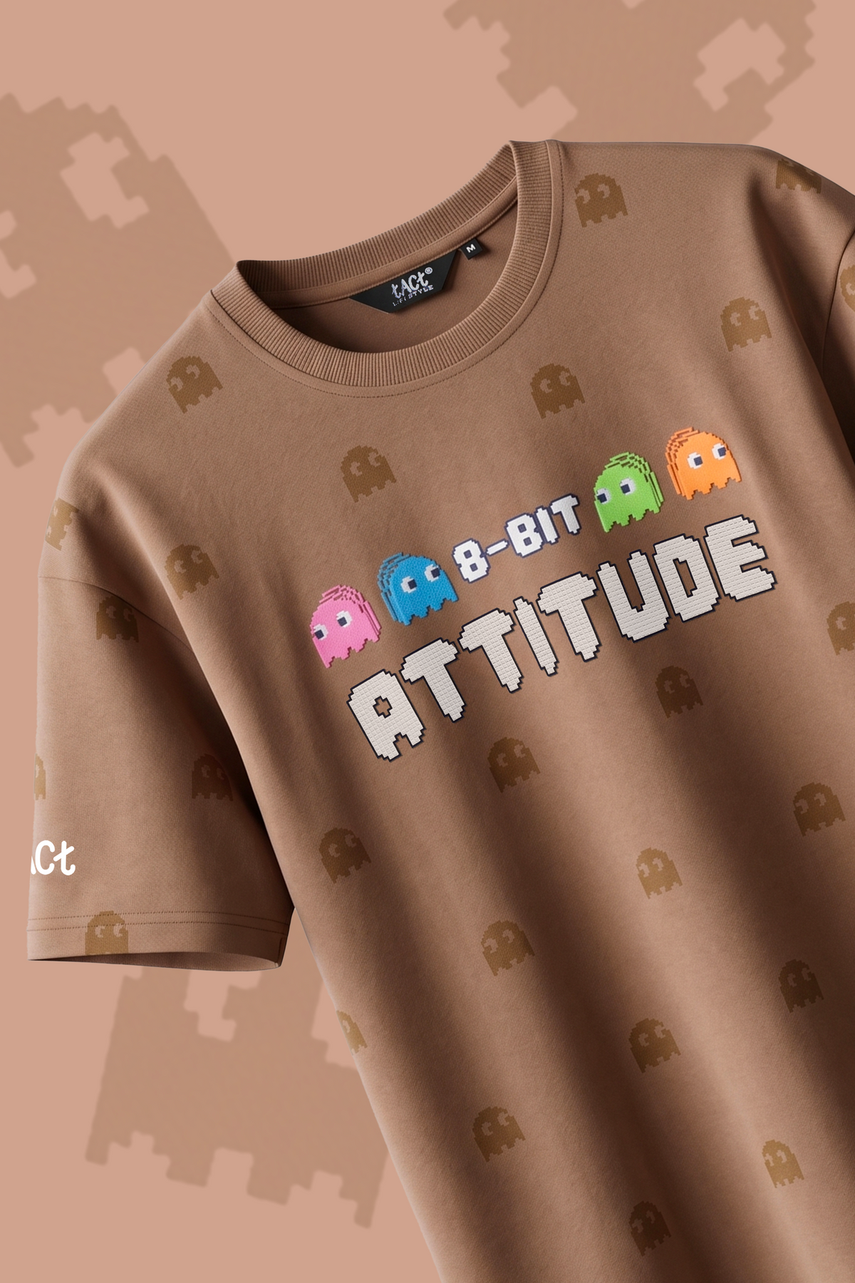 Pacman Oversized Tee – Mocha