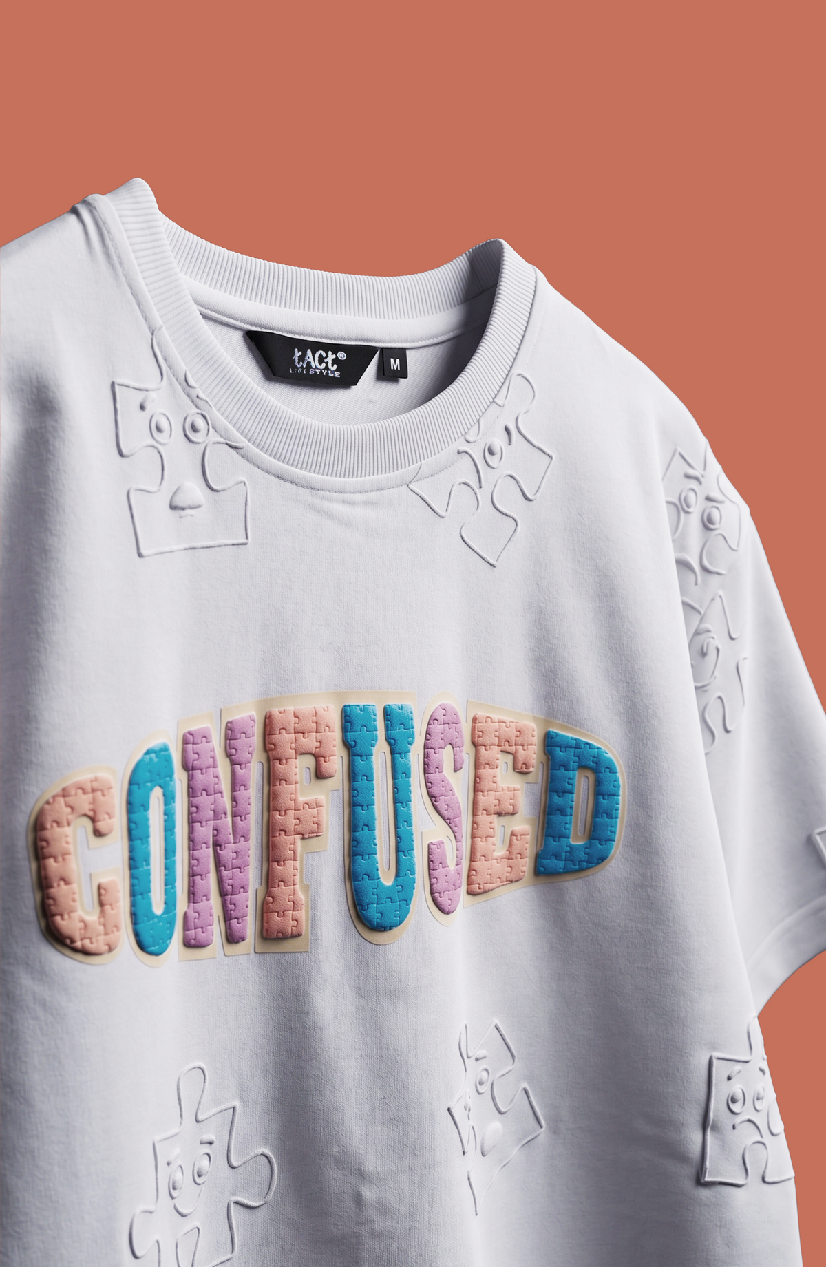 Confused Puzzle Emboss Tee