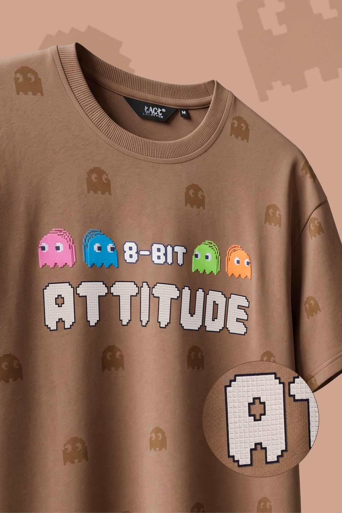 Pacman Oversized Tee – Mocha