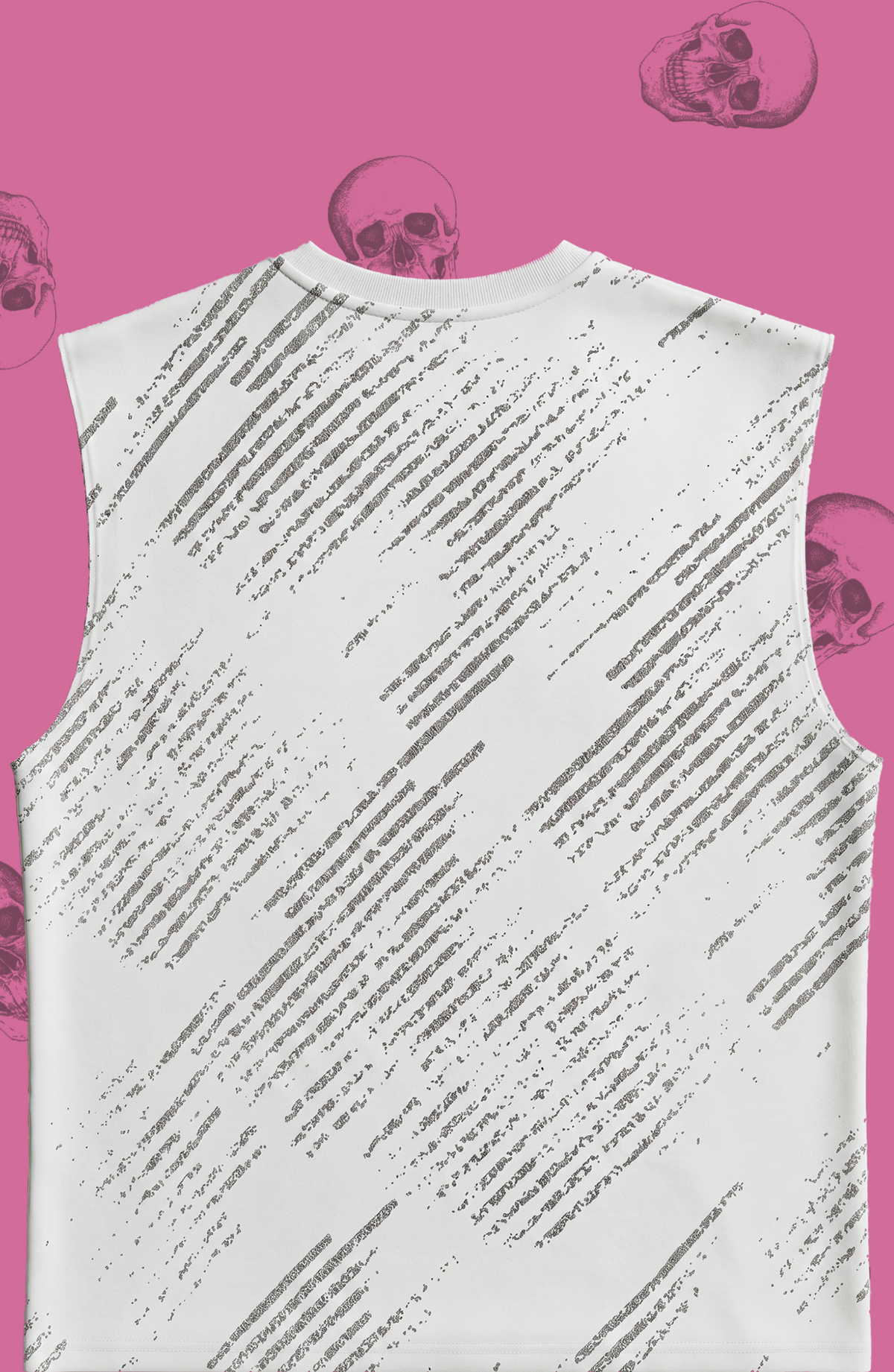 Distracted skull Sleeveless tee