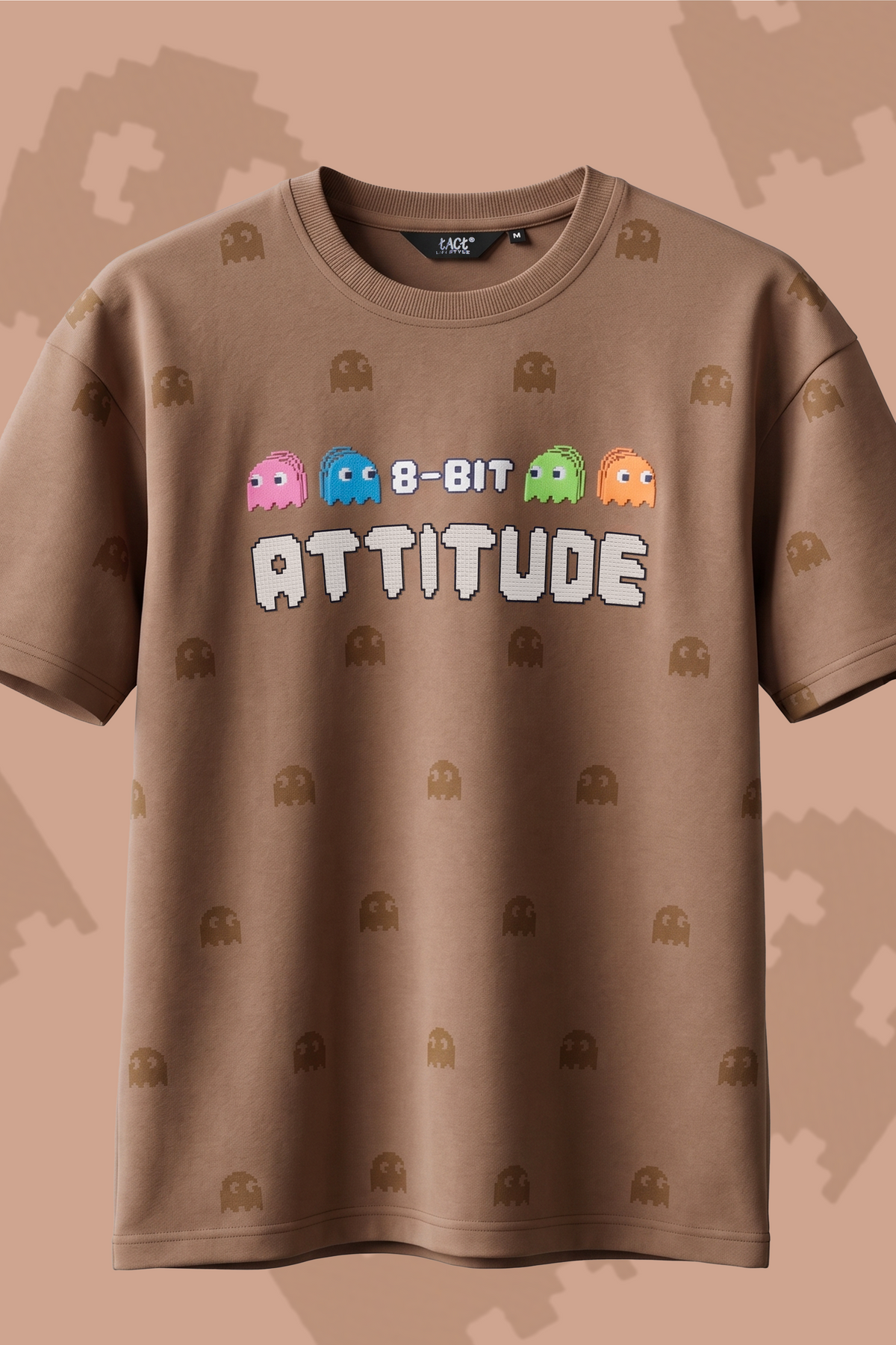 Pacman Oversized Tee – Mocha
