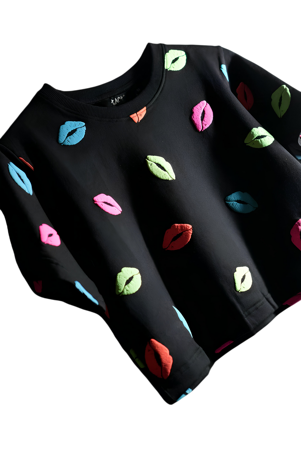 Kiss Pop Oversized Cropped Tee