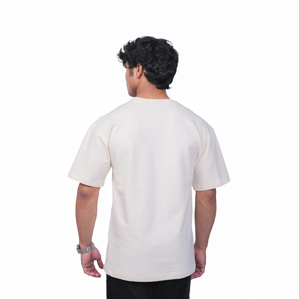 Cream Basic Oversized Tee TacT Lifestyle
