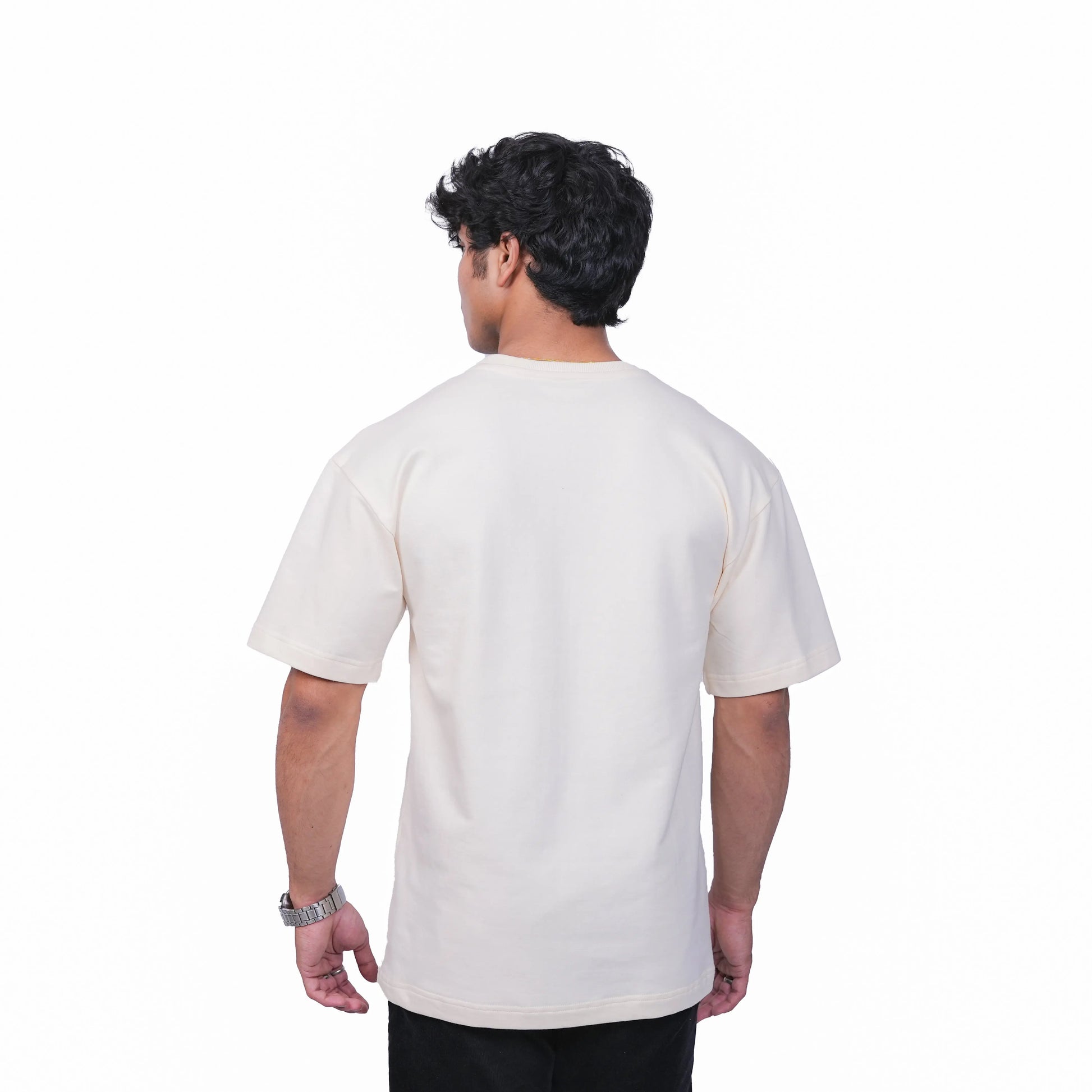 Cream Basic Oversized Tee TacT Lifestyle