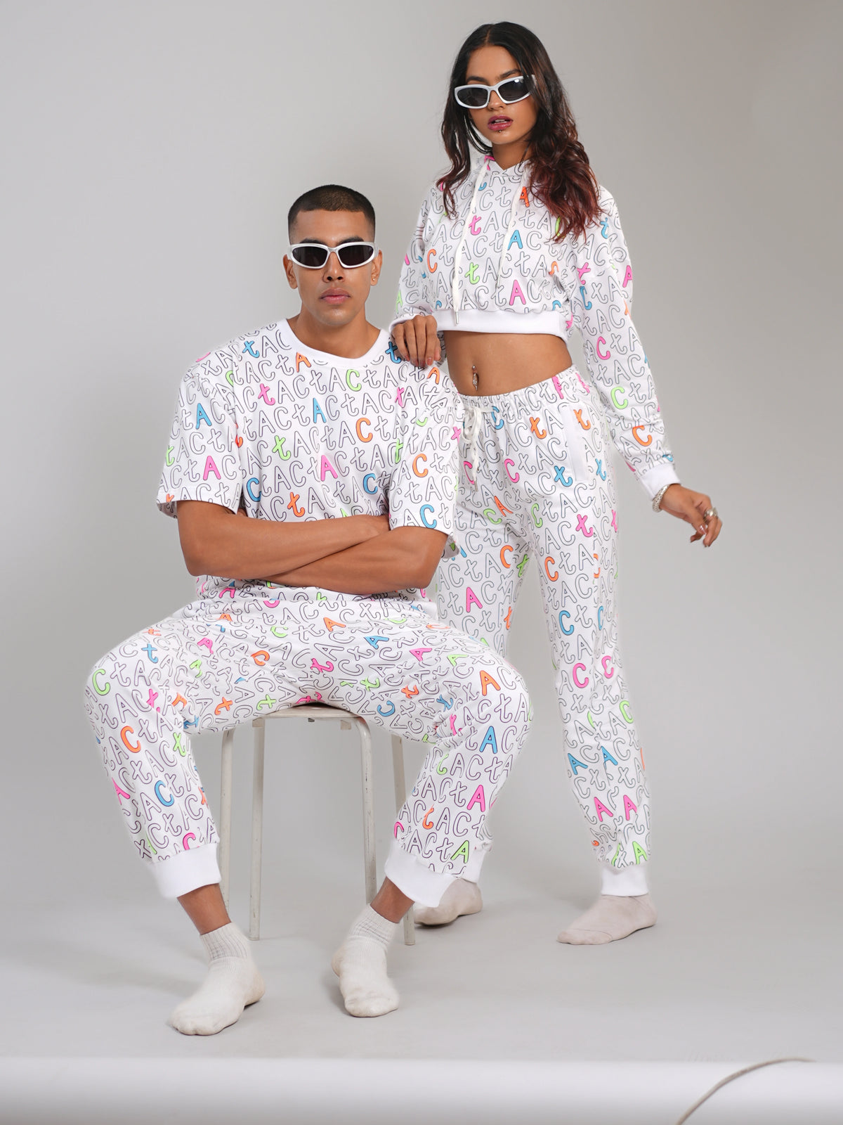 All-Over White Signature Jogger