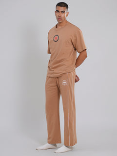 Straight Fit Joggers - Beige