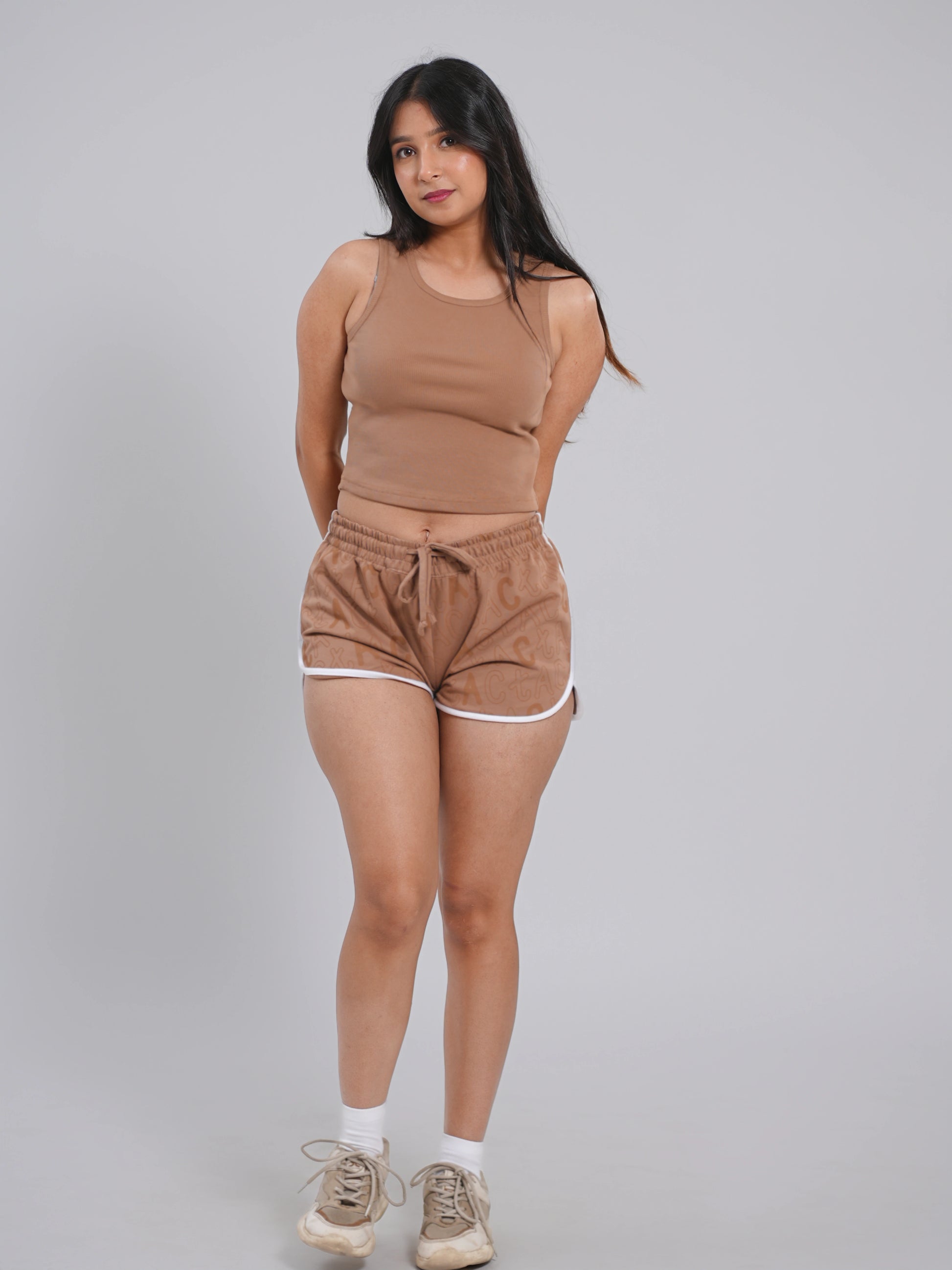 Ribbed Crop Top – Beige - Tactlifestyle 