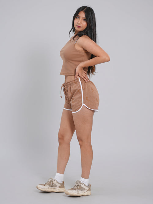 Ribbed Crop Top – Beige - Tactlifestyle 