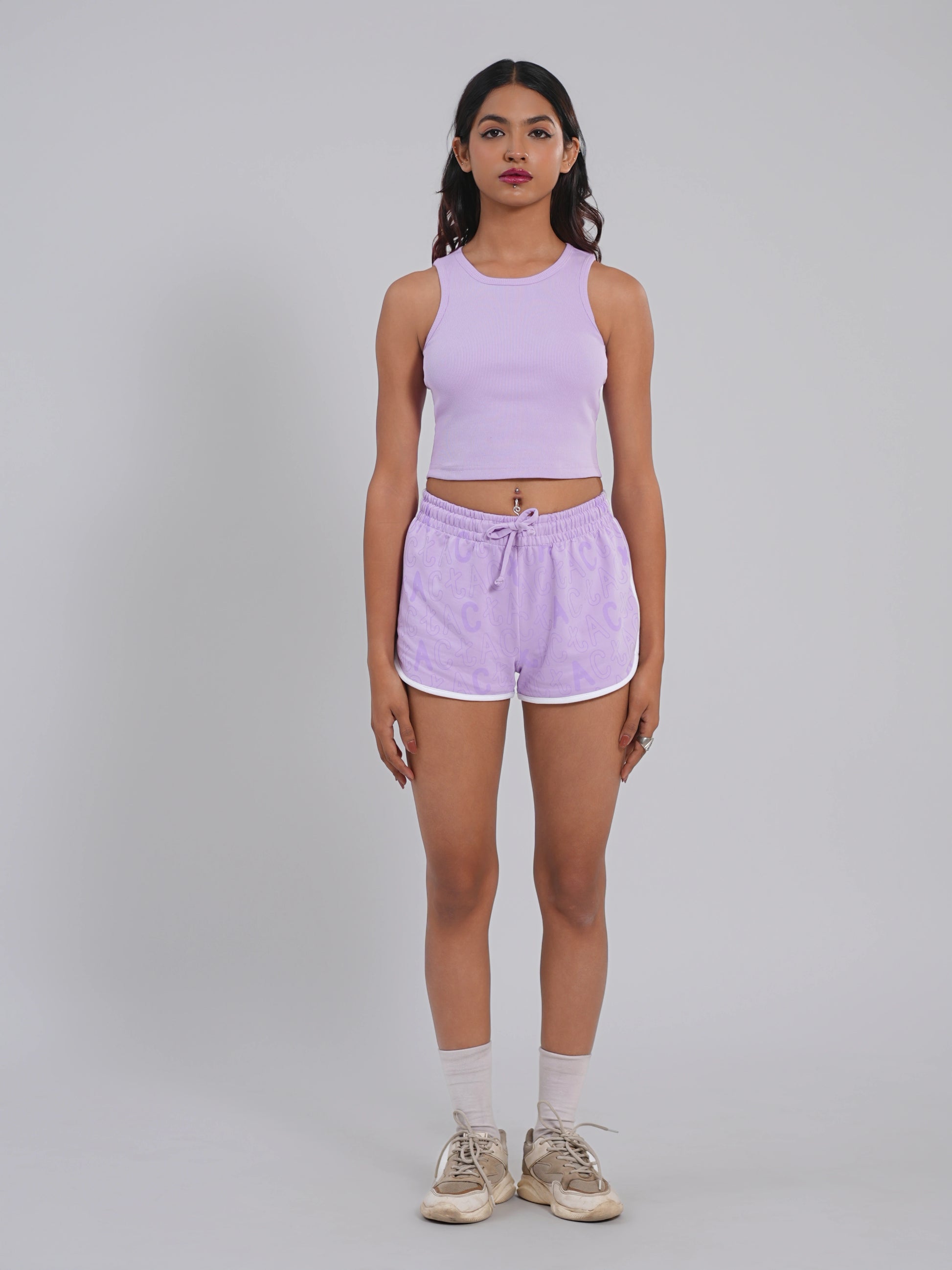 Ribbed Crop Top – Lilac - Tactlifestyle 