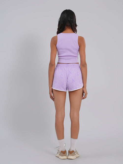 Ribbed Crop Top – Lilac - Tactlifestyle 