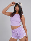 Ribbed Crop Top – Lilac - Tactlifestyle 