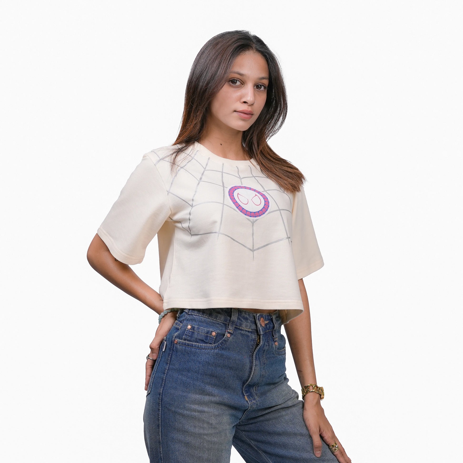 Spider-Gwen Regular Cropped Tee - Tactlifestyle 